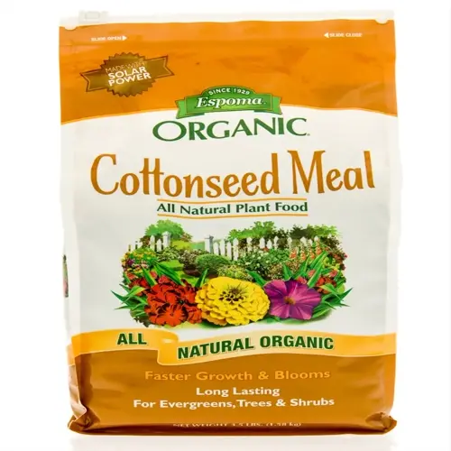 espoma organic cottonseed meal fertilizer bag for plant food and garden blooms